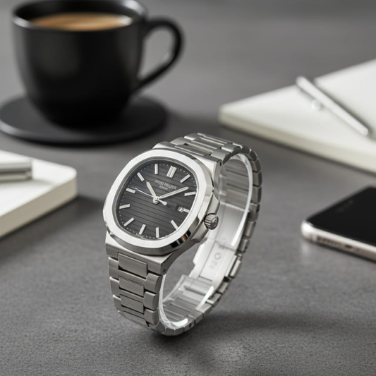 Patek Philippe , Steel and Silver Dial