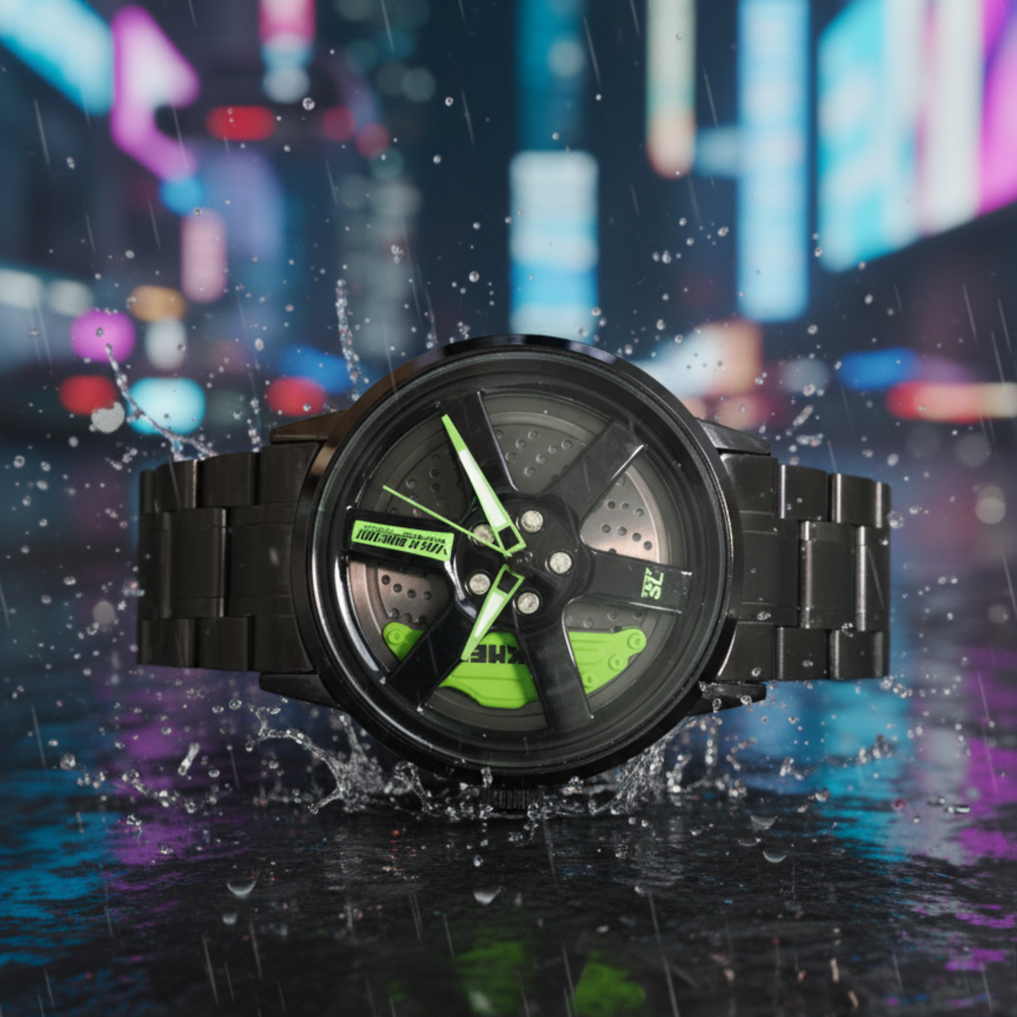 SKMEI 1787 Rotating Wheel Rim Green